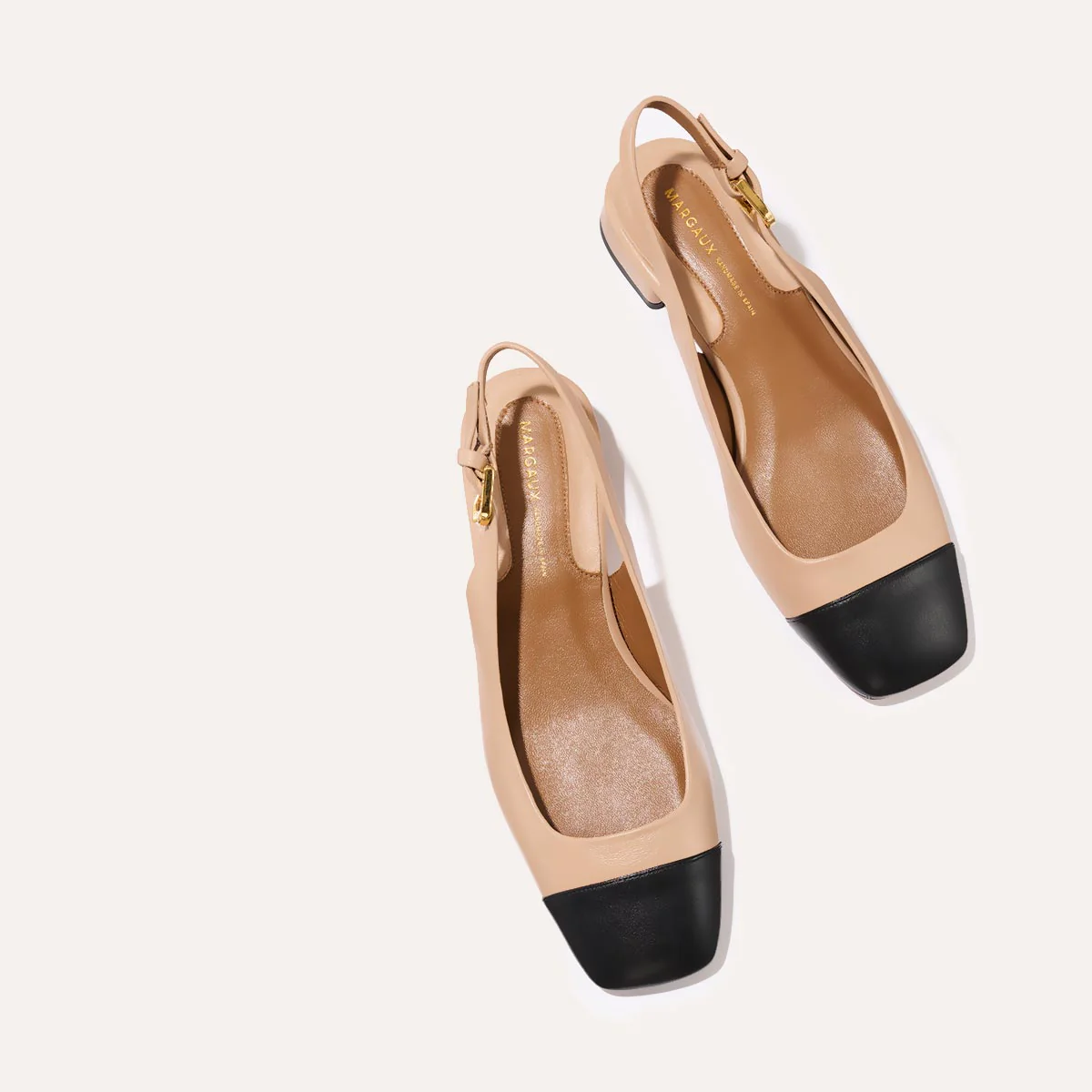 The Darcy Slingback - Dune and Black Nappa - Image 5
