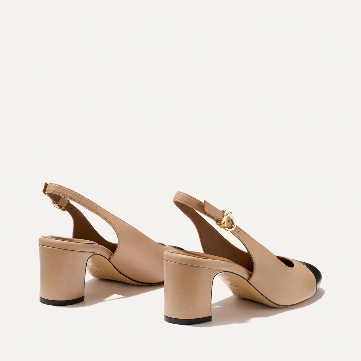 The Cluny Slingback - Dune and Black Nappa - Image 4
