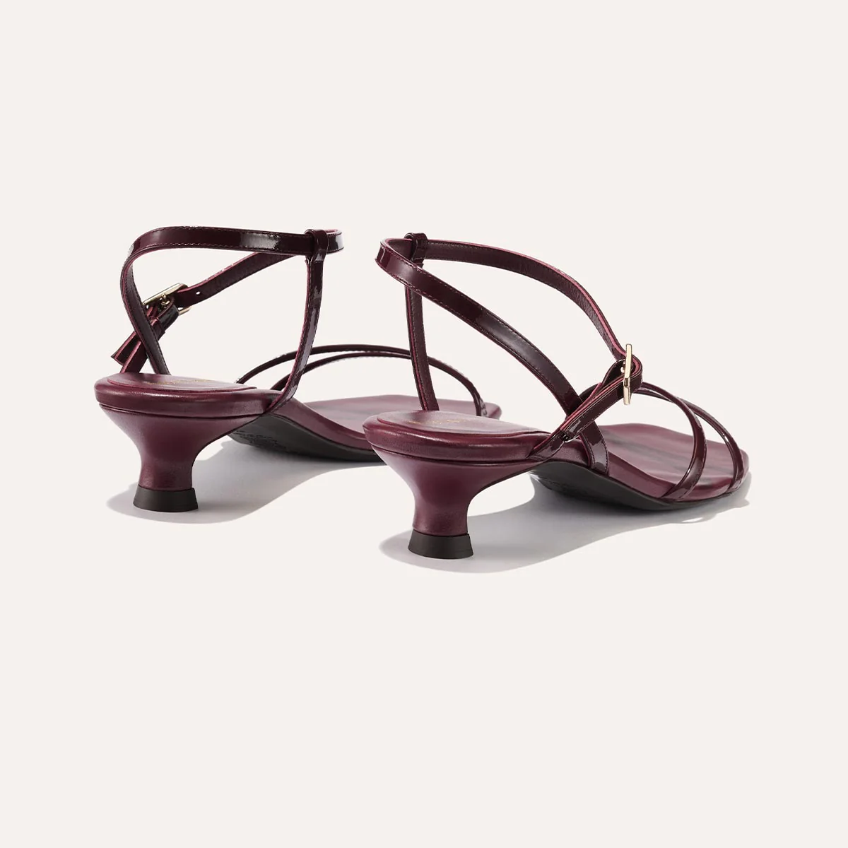The Dylan Sandal - Burgundy Patent - Image 4