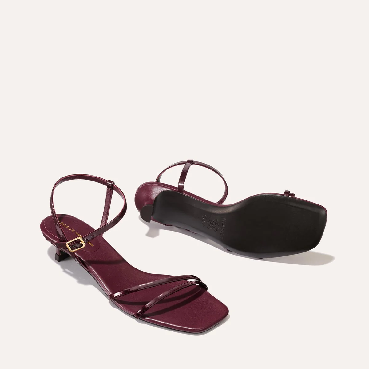 The Dylan Sandal - Burgundy Patent - Image 5