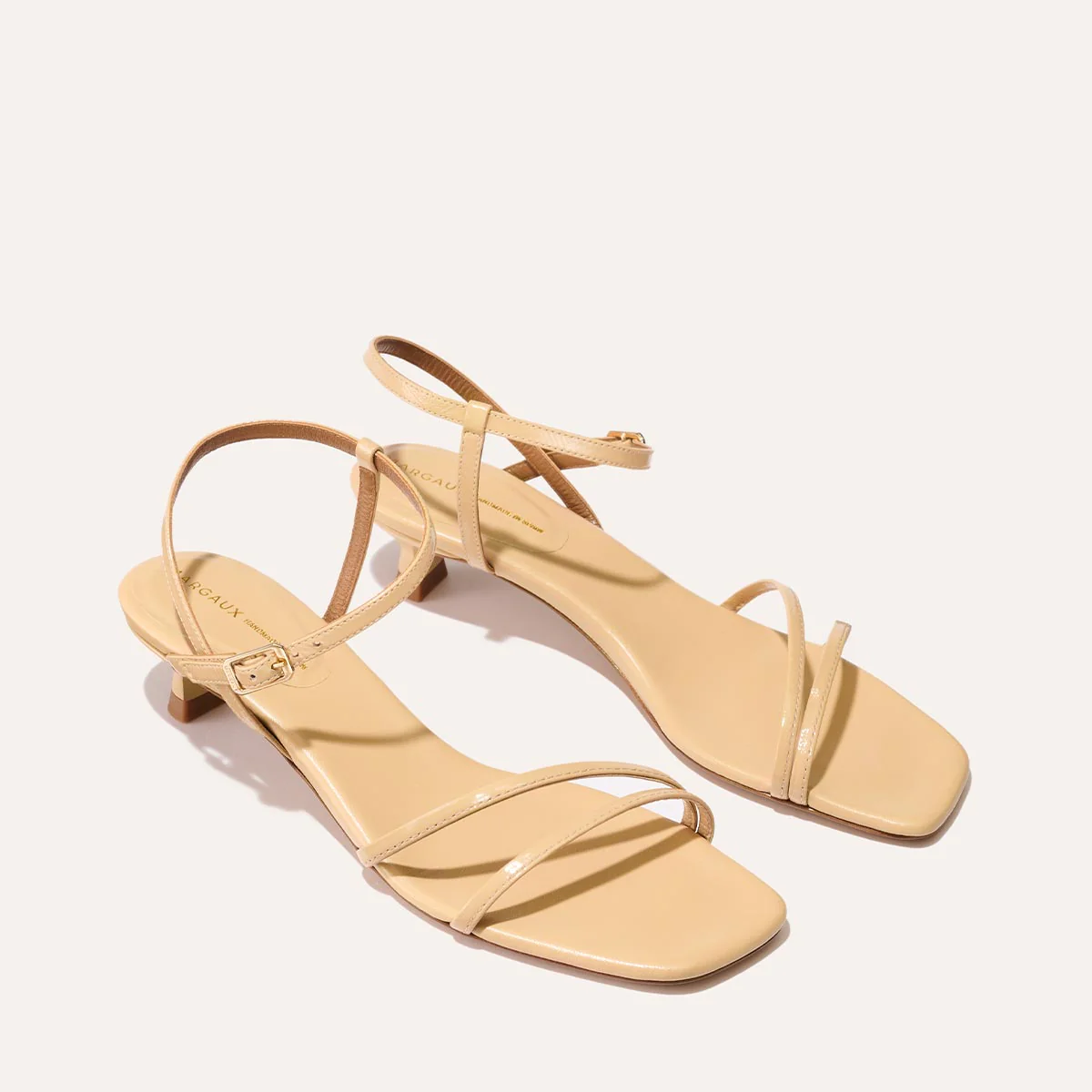 The Dylan Sandal - Sand Crinkle Gloss Nappa - Image 3