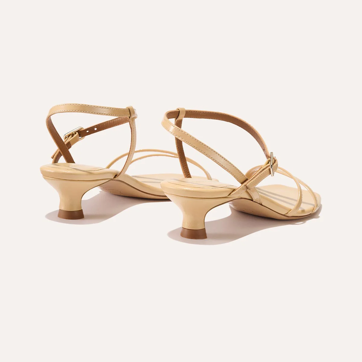 The Dylan Sandal - Sand Crinkle Gloss Nappa - Image 4
