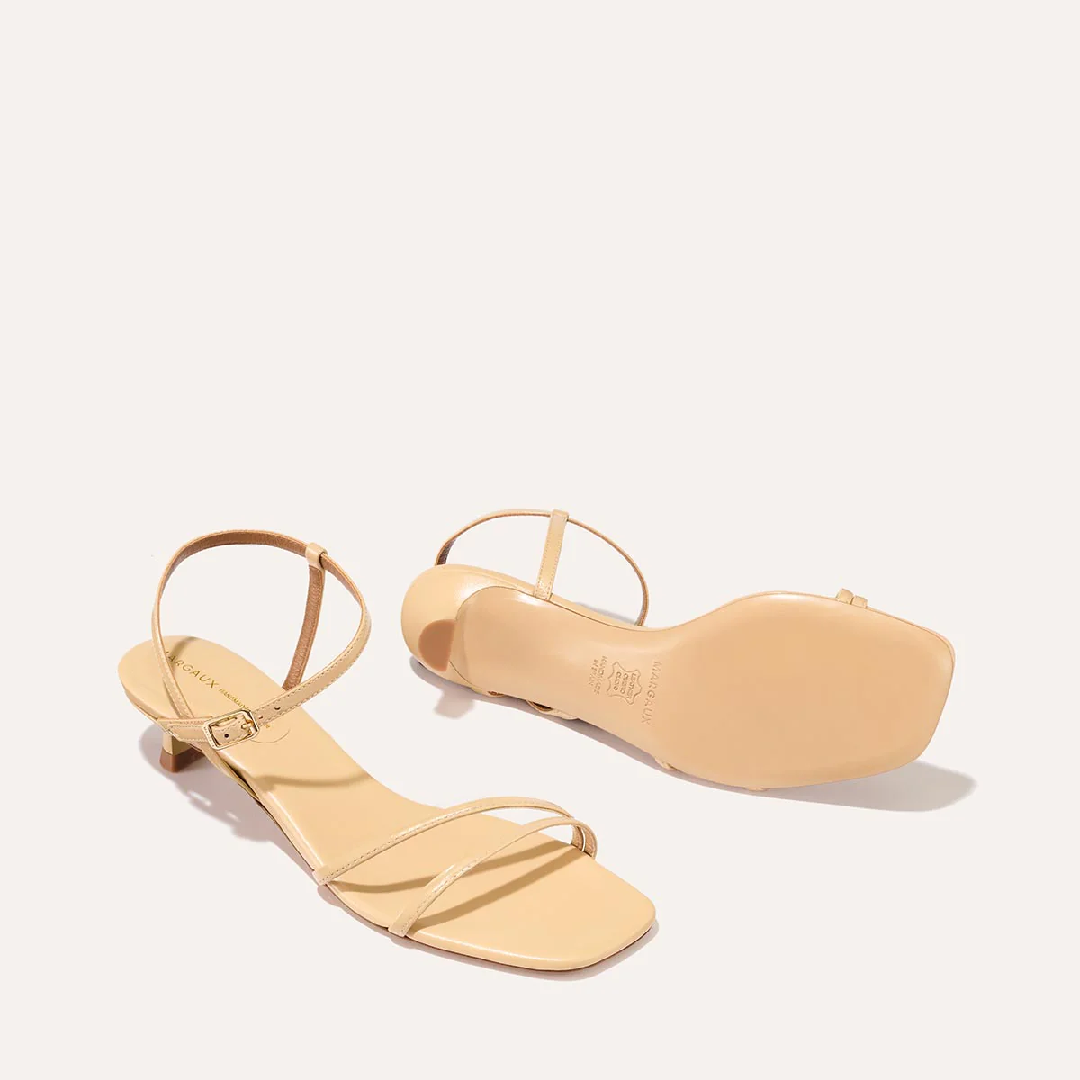 The Dylan Sandal - Sand Crinkle Gloss Nappa - Image 5