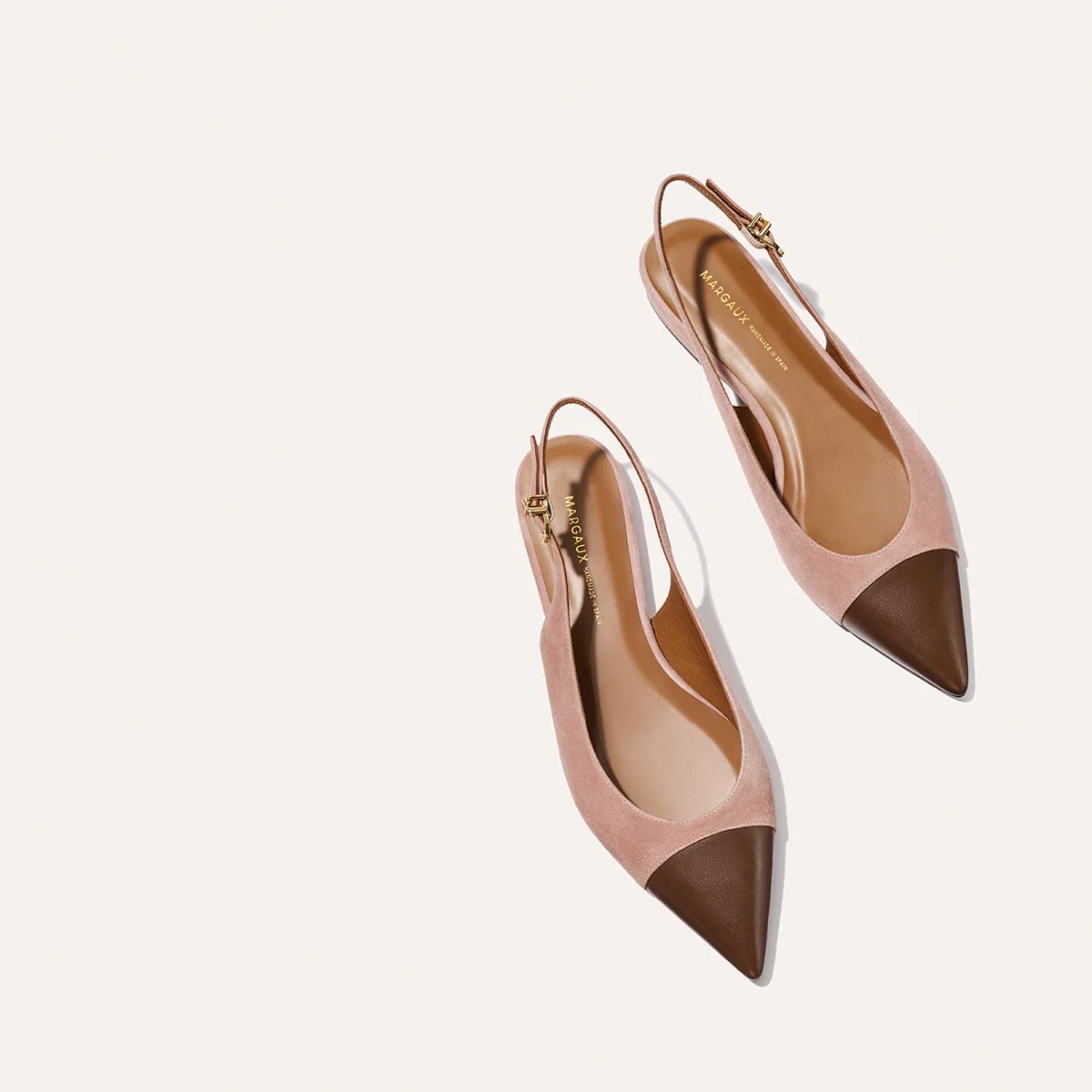 The Elise - Dusty Rose Suede & Chocolate Nappa - Image 3