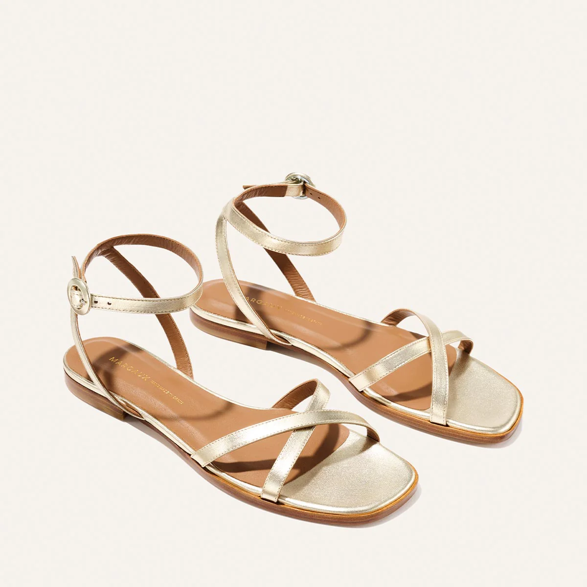 The Flat Sandal - Champagne Nappa - Image 3
