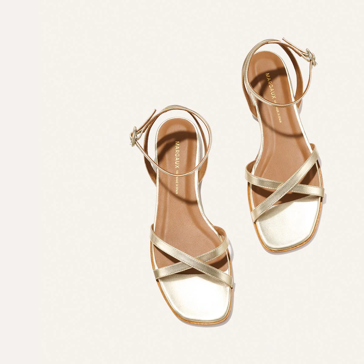 The Flat Sandal - Champagne Nappa - Image 4