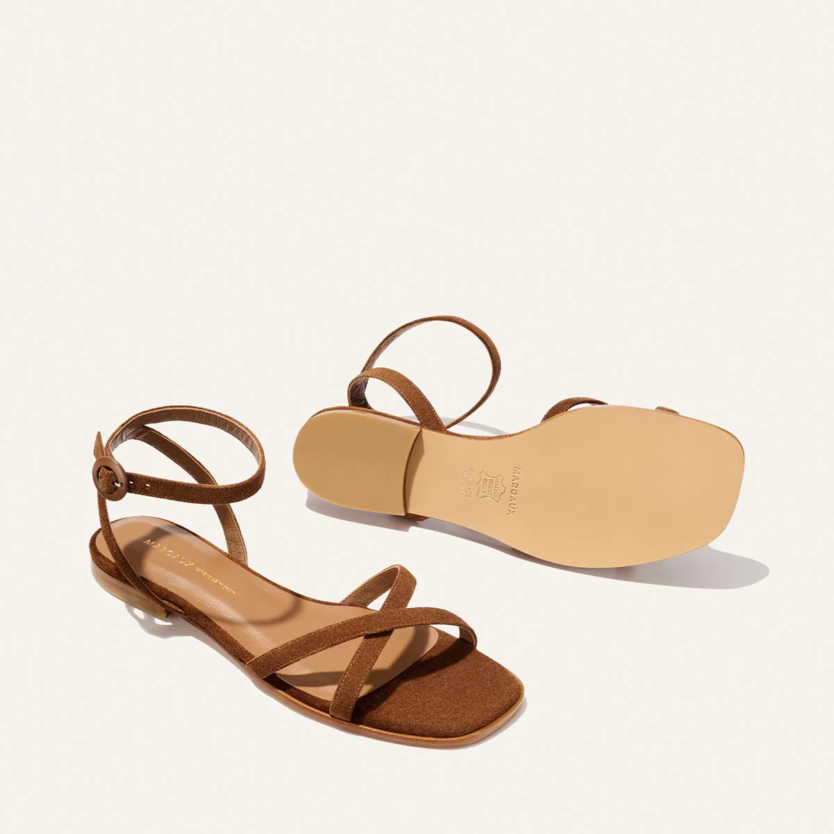 The Flat Sandal - Saddle Suede - Image 6