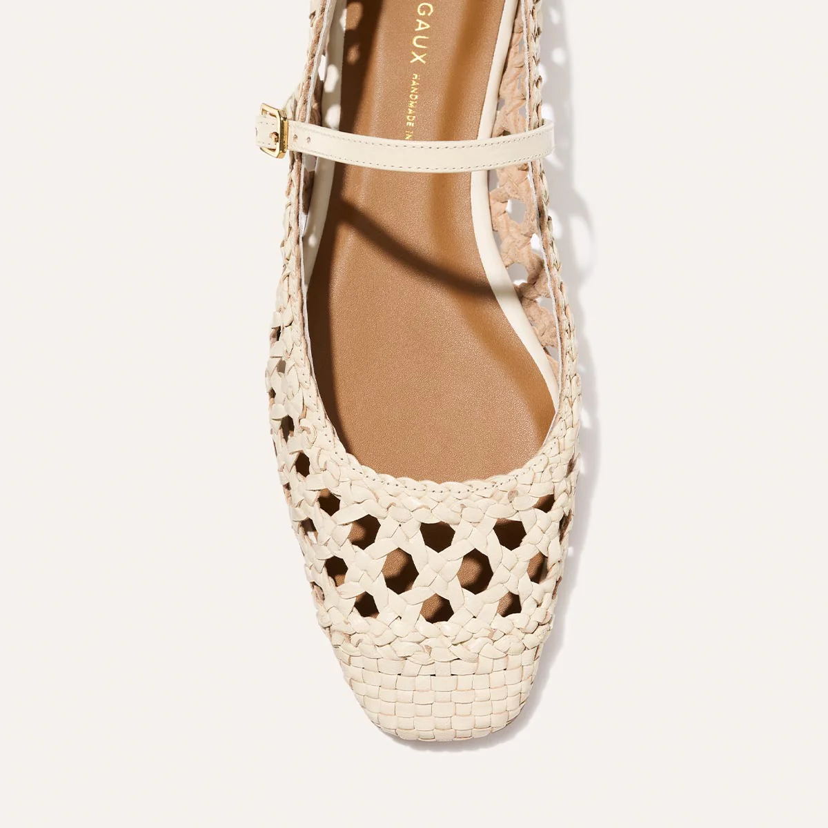 The Fonteyn Jane - Ecru Woven Leather - Image 7
