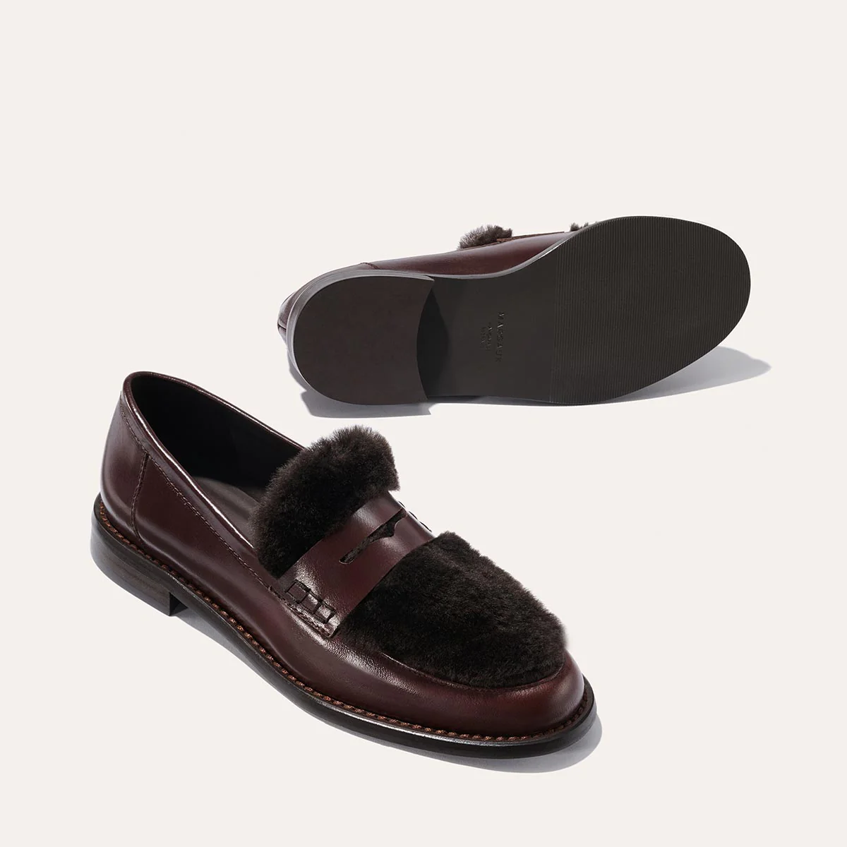 The Marlowe Loafer - Mahogany Calf and Shearling - Image 6