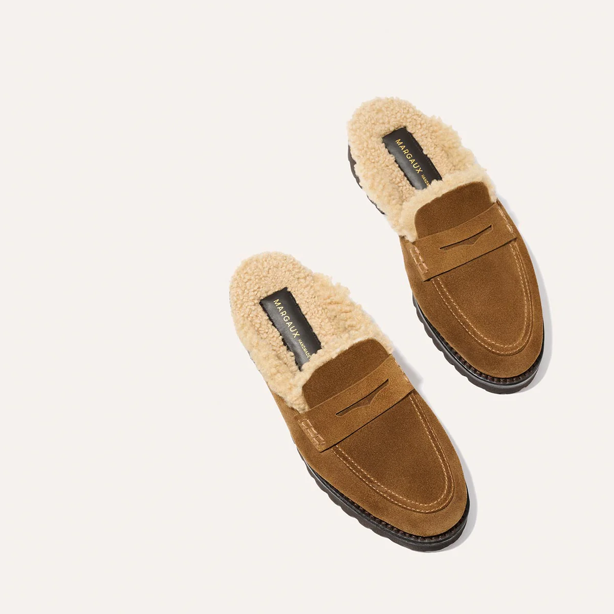 The Marlowe Mule - Walnut Suede and Shearling - Image 3