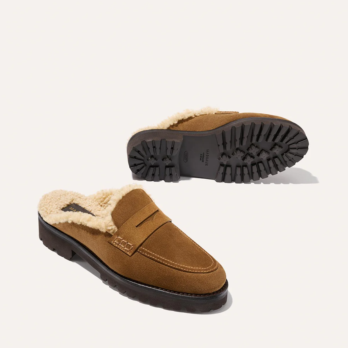 The Marlowe Mule - Walnut Suede and Shearling - Image 5