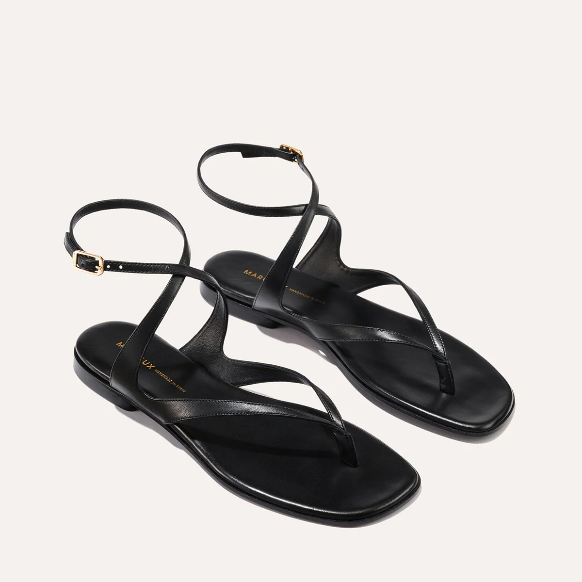 The Palermo Sandal - Black Nappa - Image 3