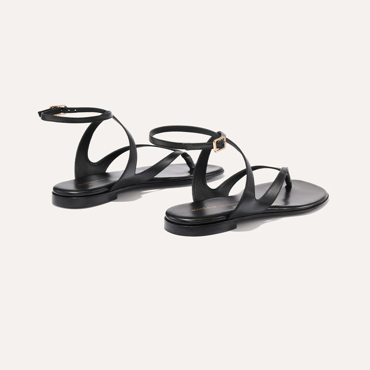 The Palermo Sandal - Black Nappa - Image 4
