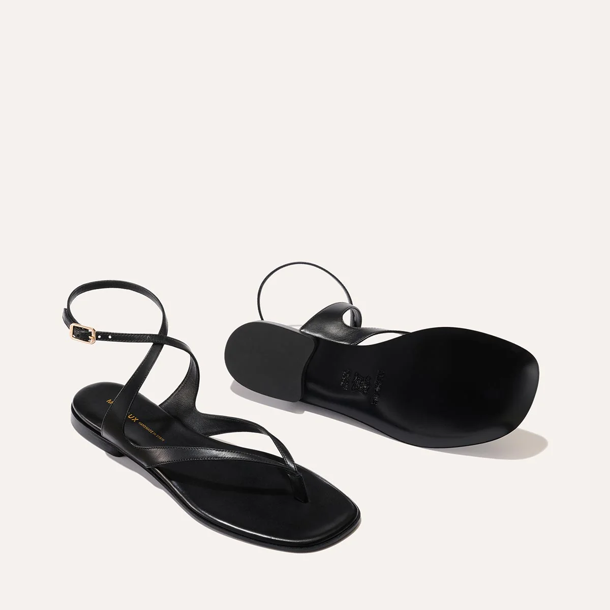 The Palermo Sandal - Black Nappa - Image 5