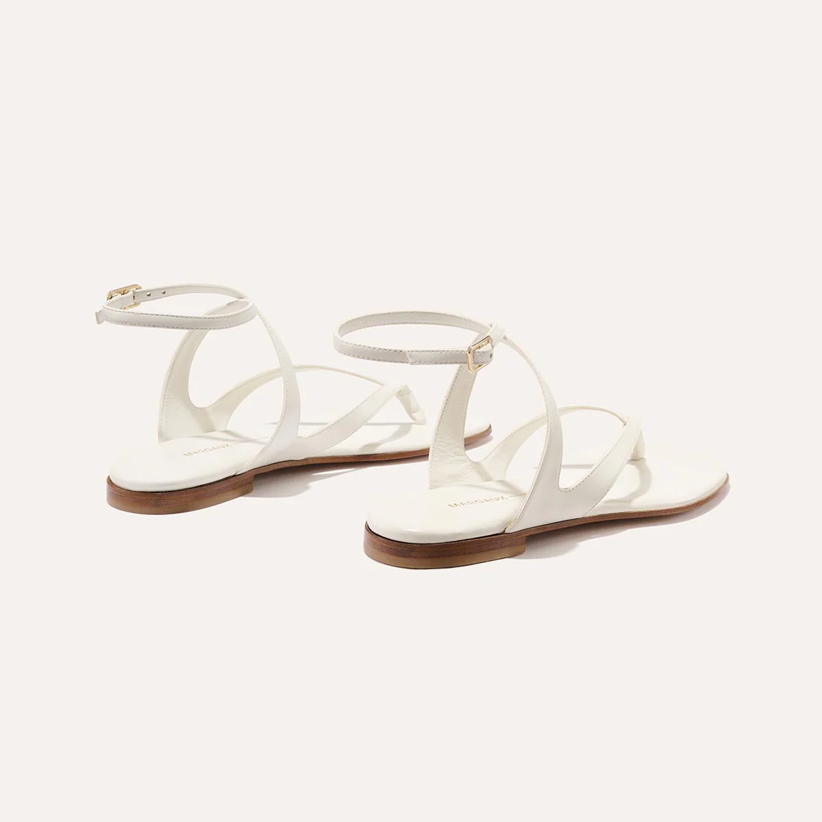 The Palermo Sandal - Ivory Nappa - Image 3