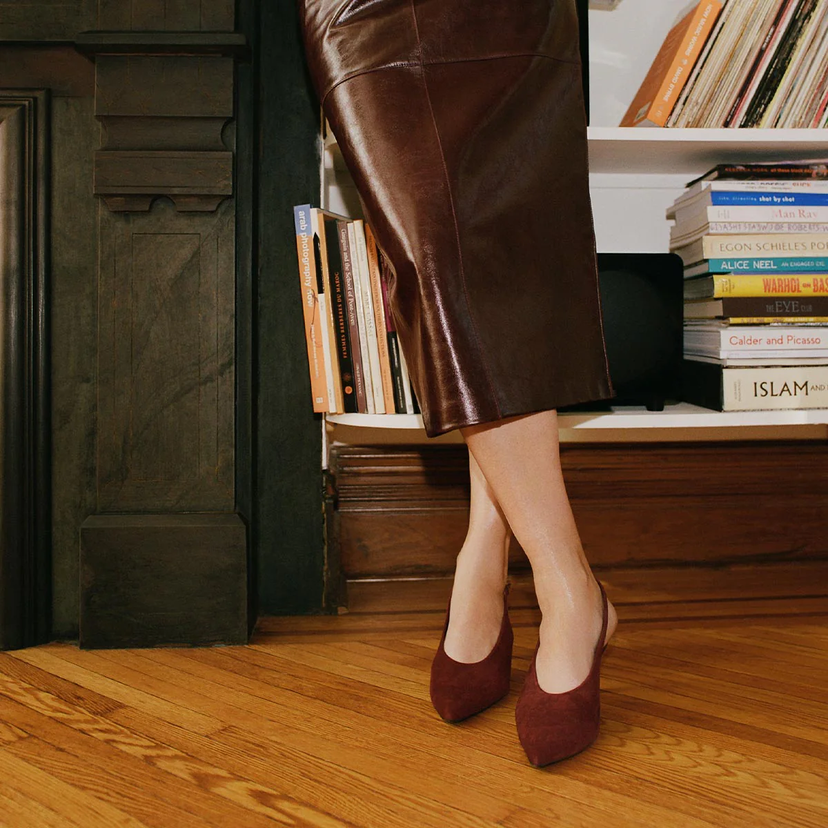 The Prado Sling - Burgundy Suede - Image 2