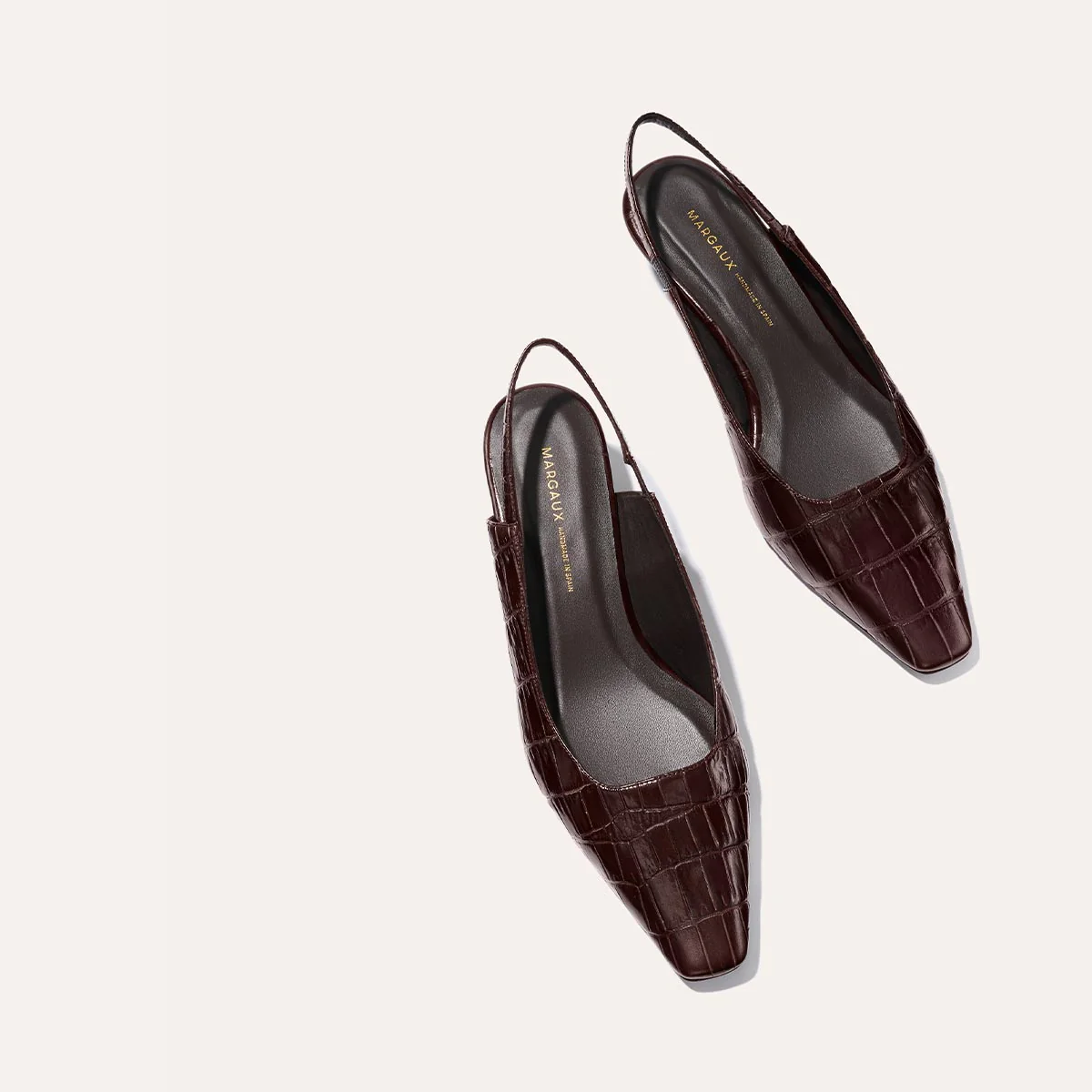 The Sofia Sling - Espresso Croc Embossed - Image 3