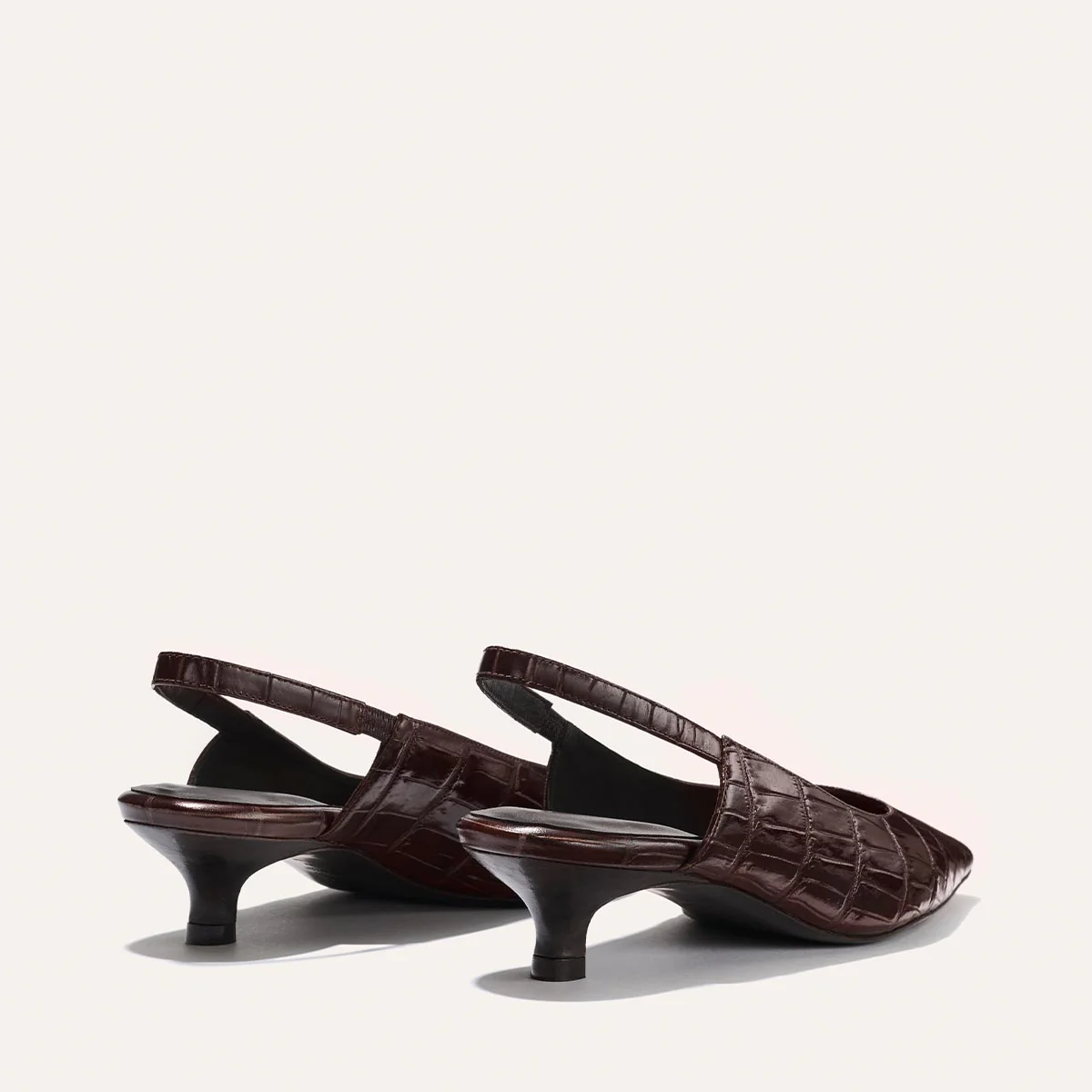 The Sofia Sling - Espresso Croc Embossed - Image 4