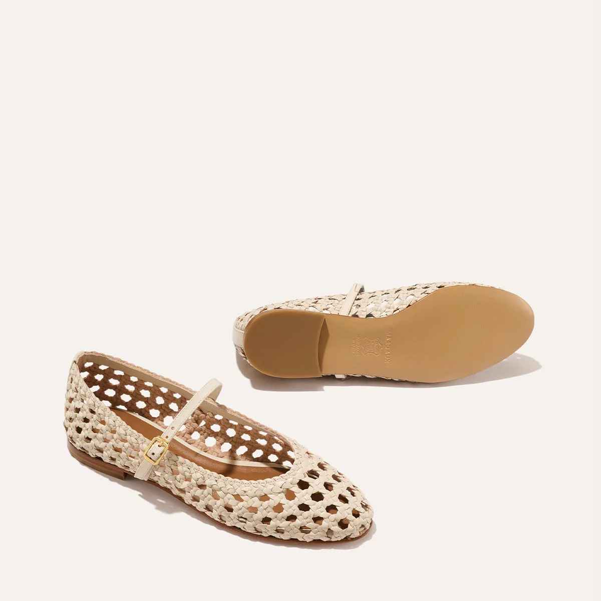 The Demi Jane - Ecru Woven Leather - Image 3