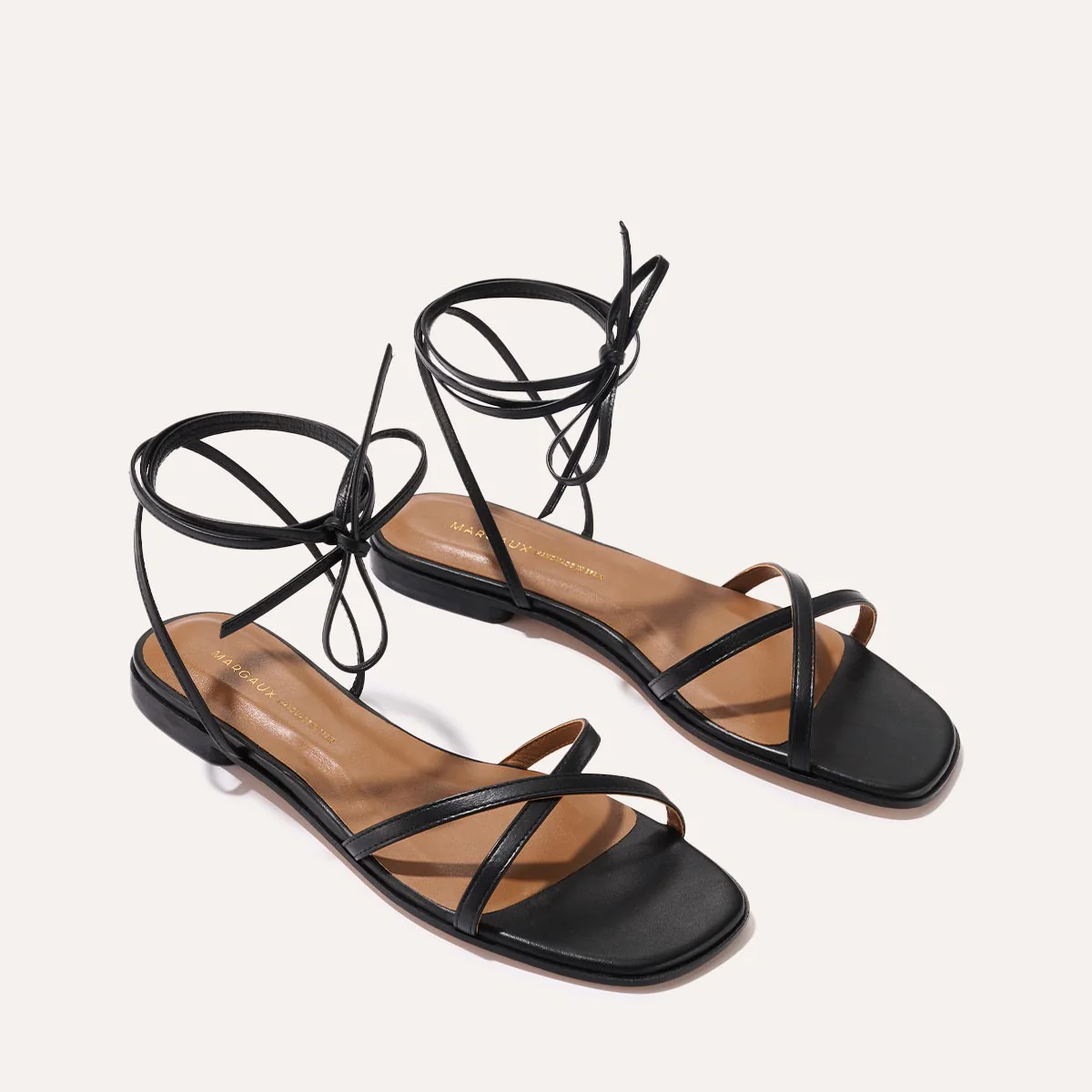 The Wrap Sandal - Black Nappa - Image 4