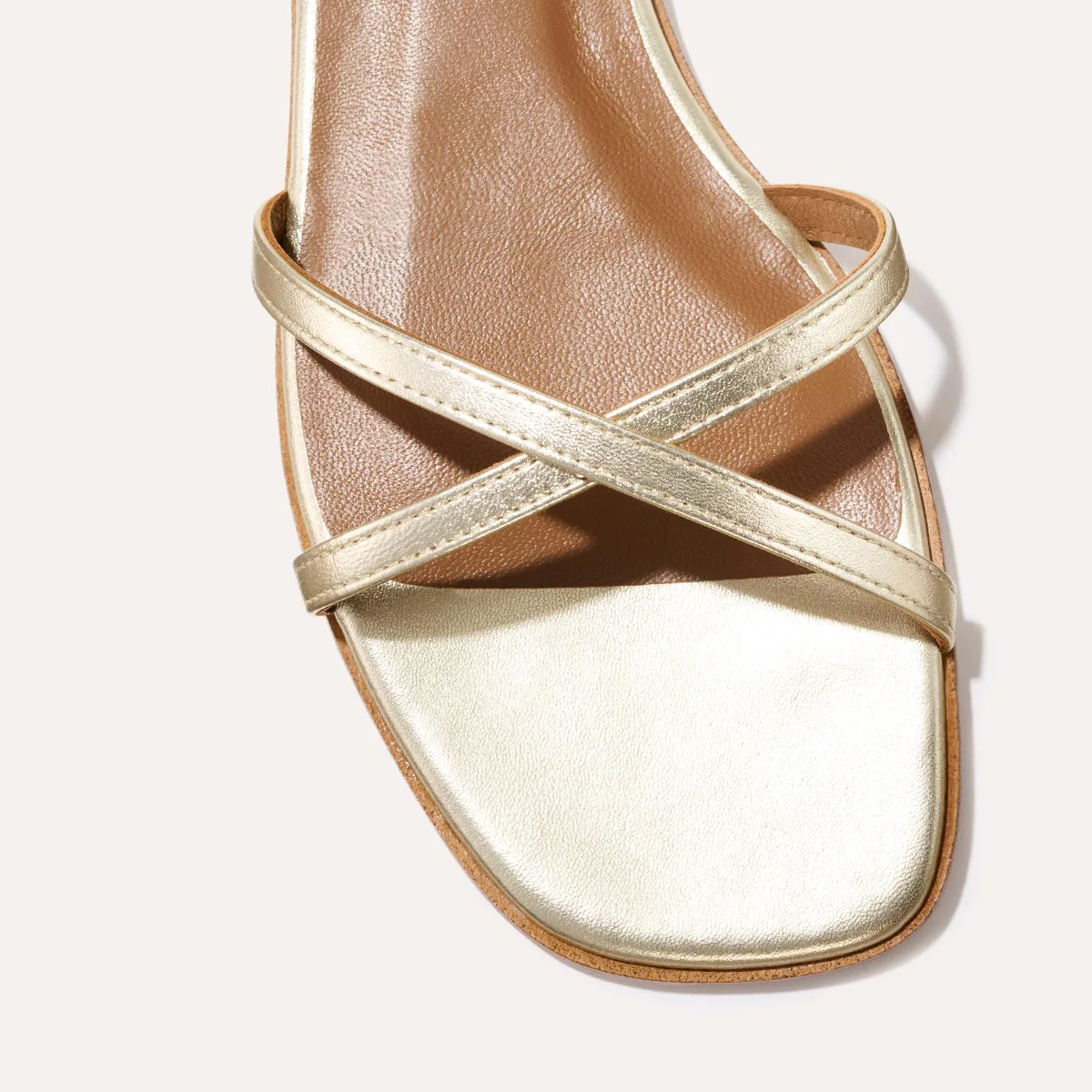 The Wrap Sandal - Champagne Nappa - Image 5